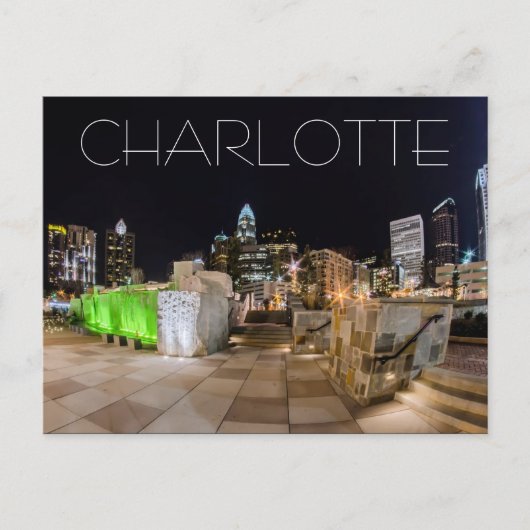 Charlotte NC Briefkaart (Voorkant)