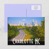Charlotte NC Briefkaart (Voorkant / Achterkant)
