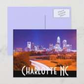Charlotte NC Briefkaart (Voorkant / Achterkant)
