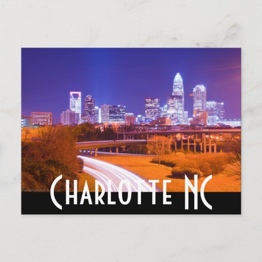 Charlotte NC Briefkaart (Voorkant)