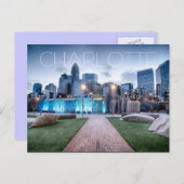 Charlotte NC Briefkaart (Voorkant / Achterkant)