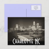 Charlotte NC Briefkaart (Voorkant / Achterkant)