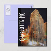 Charlotte NC Briefkaart (Voorkant / Achterkant)