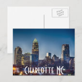 Charlotte NC Briefkaart (Voorkant / Achterkant)