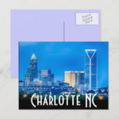 Charlotte NC Briefkaart (Voorkant / Achterkant)