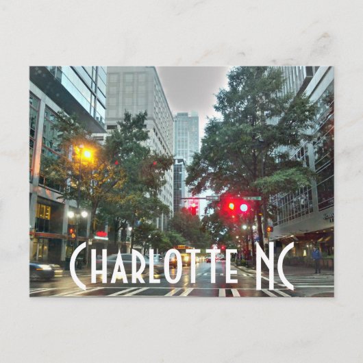Charlotte NC Briefkaart (Voorkant)