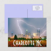 Charlotte NC Briefkaart (Voorkant / Achterkant)