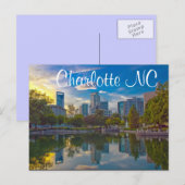 Charlotte NC Briefkaart (Voorkant / Achterkant)
