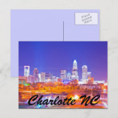 Charlotte NC Briefkaart (Voorkant / Achterkant)