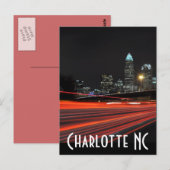 Charlotte NC Briefkaart (Voorkant / Achterkant)