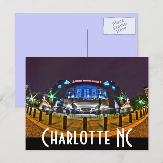 Charlotte NC Briefkaart (Voorkant / Achterkant)