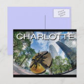 Charlotte NC Briefkaart (Voorkant / Achterkant)