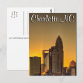 Charlotte NC Briefkaart (Voorkant / Achterkant)