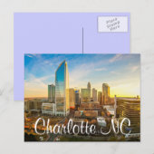 Charlotte NC Briefkaart (Voorkant / Achterkant)