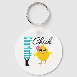 Charlotte NC Chick Sleutelhanger