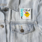 Charlotte NC Chick Vierkante Button 5,1 Cm (In situ)