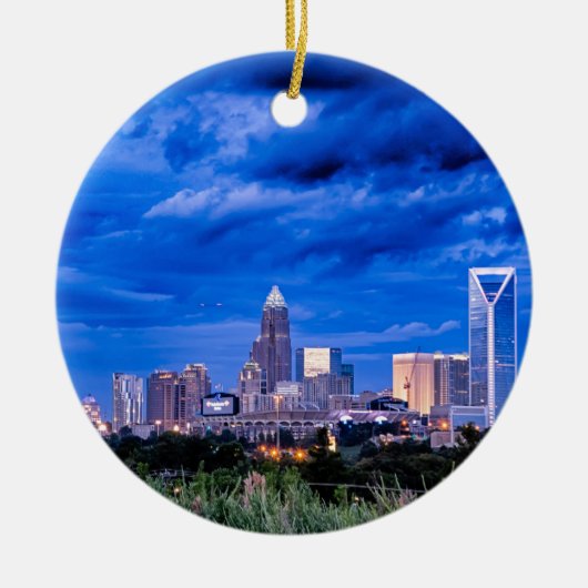 Charlotte NC Keramisch Ornament (Voorkant)