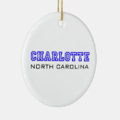 Charlotte, NC - letters Keramisch Ornament (Rechts)
