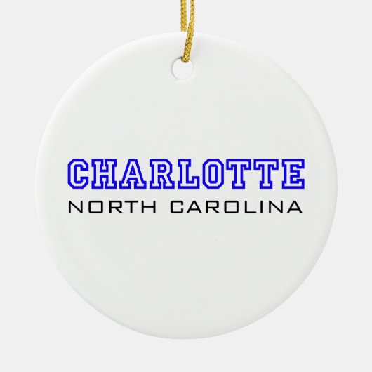 Charlotte, NC - letters Keramisch Ornament (Voorkant)