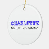 Charlotte, NC - letters Keramisch Ornament (Links)