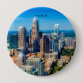 Charlotte, NC luchtfoto Ronde Button 4,0 Cm (Voorkant)