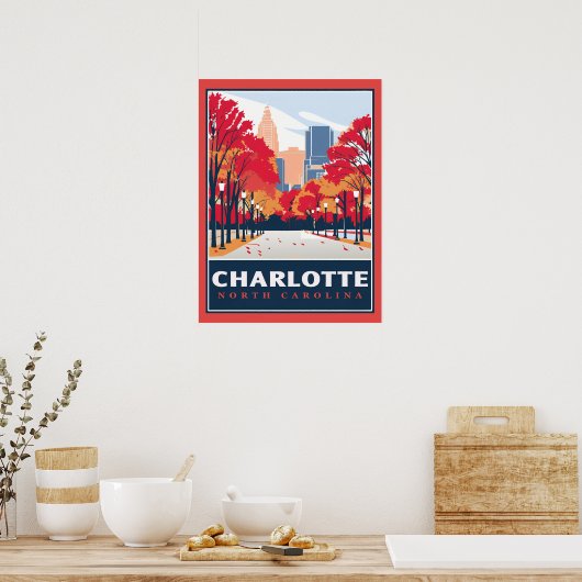 Charlotte, NC Poster (Keuken)