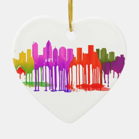 CHARLOTTE NC PUDDLES - KERAMISCH ORNAMENT (Voorkant)