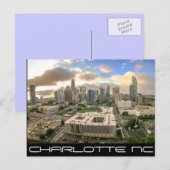 Charlotte NC - QUEEN CITY Briefkaart (Voorkant / Achterkant)