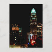 Charlotte NC Skyline Briefkaart (Voorkant)