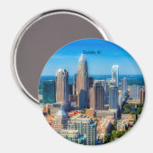 Charlotte, NC skyline foto Magneet (Voorkant / Achterkant)