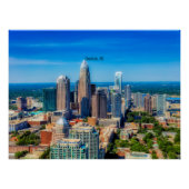 Charlotte, NC skyline foto Perfect Poster (Voorkant)