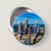 Charlotte, NC skyline foto Ronde Button 7,6 Cm (Voorkant /achterkant)