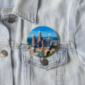 Charlotte, NC skyline foto Ronde Button 7,6 Cm (In situ)