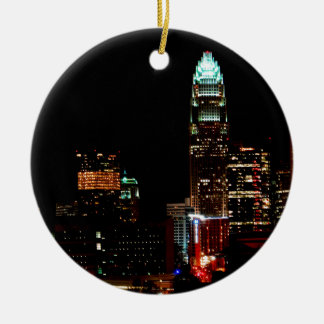 Charlotte NC Skyline Keramisch Ornament