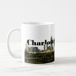 Charlotte NC Skyline met Charlotte in de hemel Koffiemok