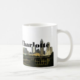 Charlotte NC Skyline met Charlotte in de hemel Koffiemok