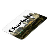 Charlotte NC Skyline met Charlotte in de hemel Magneet (Linkerzijde)