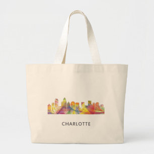 CHARLOTTE, NC SKYLINE WB1 - Canvas tas