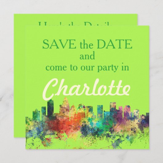 CHARLOTTE NC SP - SAVE THE DATE (Voorkant / Achterkant)