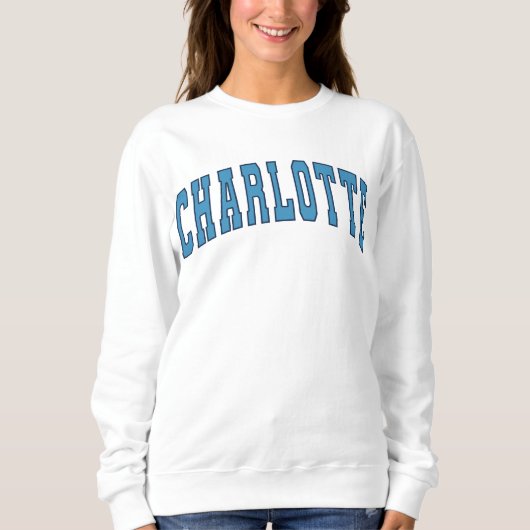 Charlotte NC  Varsity College Style Trui (Voorkant)