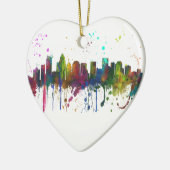 CHARLOTTE, NOORD CAROLINA SKYLINE KERAMISCH ORNAMENT (Links)