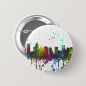 CHARLOTTE, NOORD CAROLINA SKYLINE RONDE BUTTON 5,7 CM (Voorkant /achterkant)