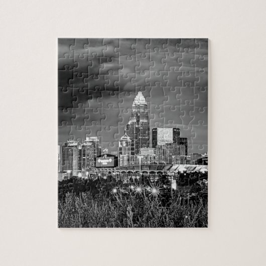 Charlotte North Carolina Architectuur Skyline Bouw Legpuzzel (Verticaal)