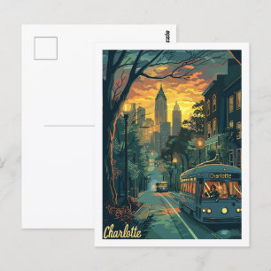 Charlotte North Carolina beroemde reisplaats Briefkaart