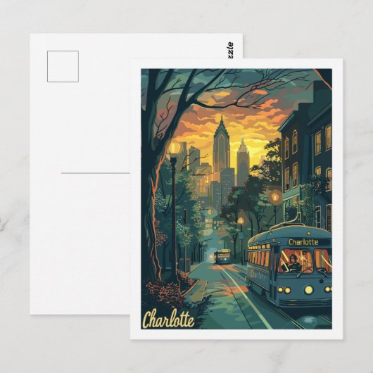 Charlotte North Carolina beroemde reisplaats Briefkaart (Voorkant / Achterkant)