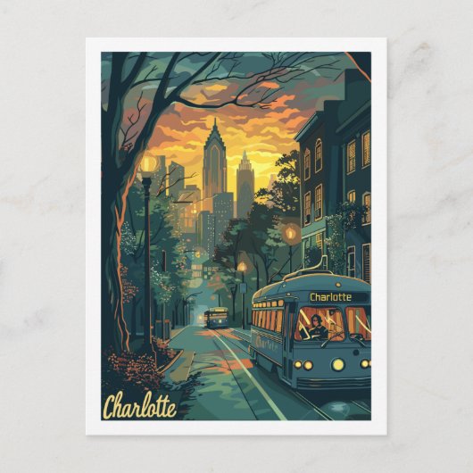 Charlotte North Carolina beroemde reisplaats Briefkaart (Voorkant)