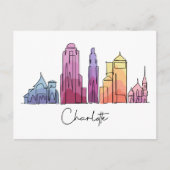 Charlotte NORTH CAROLINA Briefkaart (Voorkant)