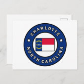 Charlotte North Carolina Briefkaart (Voorkant / Achterkant)
