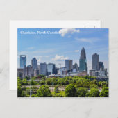 Charlotte, North Carolina City Briefkaart (Voorkant / Achterkant)