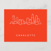 Charlotte, North Carolina City Skyline Briefkaart (Voorkant)